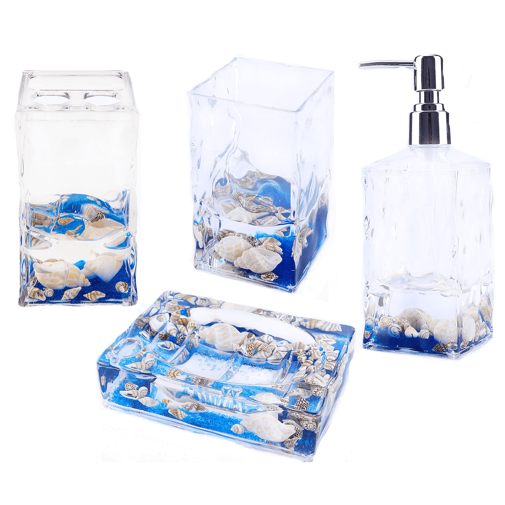 Locco Decor 4 Piece Acrylic Liquid 3D Floating Motion Bathroom Vanity