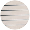 thumbnail image 3 of Safavieh  Orwell Milia Modern Stripe Rug Ivory/Navy 6'7" x 6'7" Round 8' Round, 6' Round Indoor Living Room, Bedroom, Dining Room Blue Round, 3 of 6