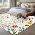 thumbnail image 4 of 6'x9' Area Rugs, Spring Botanical Spring Indoor Outdoor Area Rug for Living Room Bedroom, Rustic Floral Farmhouse Washable Bathroom Rugs Kitchen Floor Carpet Mats Home Decor Aesthetic, 4 of 8