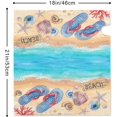 thumbnail image 2 of Watercolor Beach Summer Vacation Mail Box Cover Magnetic Anti-UV 100% Polyester Standard Size 18" X 21" Oxford Garden,Postbox Letterbox Cover, 2 of 6
