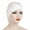 White, variant on Herrnalise Fashion Women Solid India Hat Muslim Ruffle Chemo Beanie Turban Wrap Cap