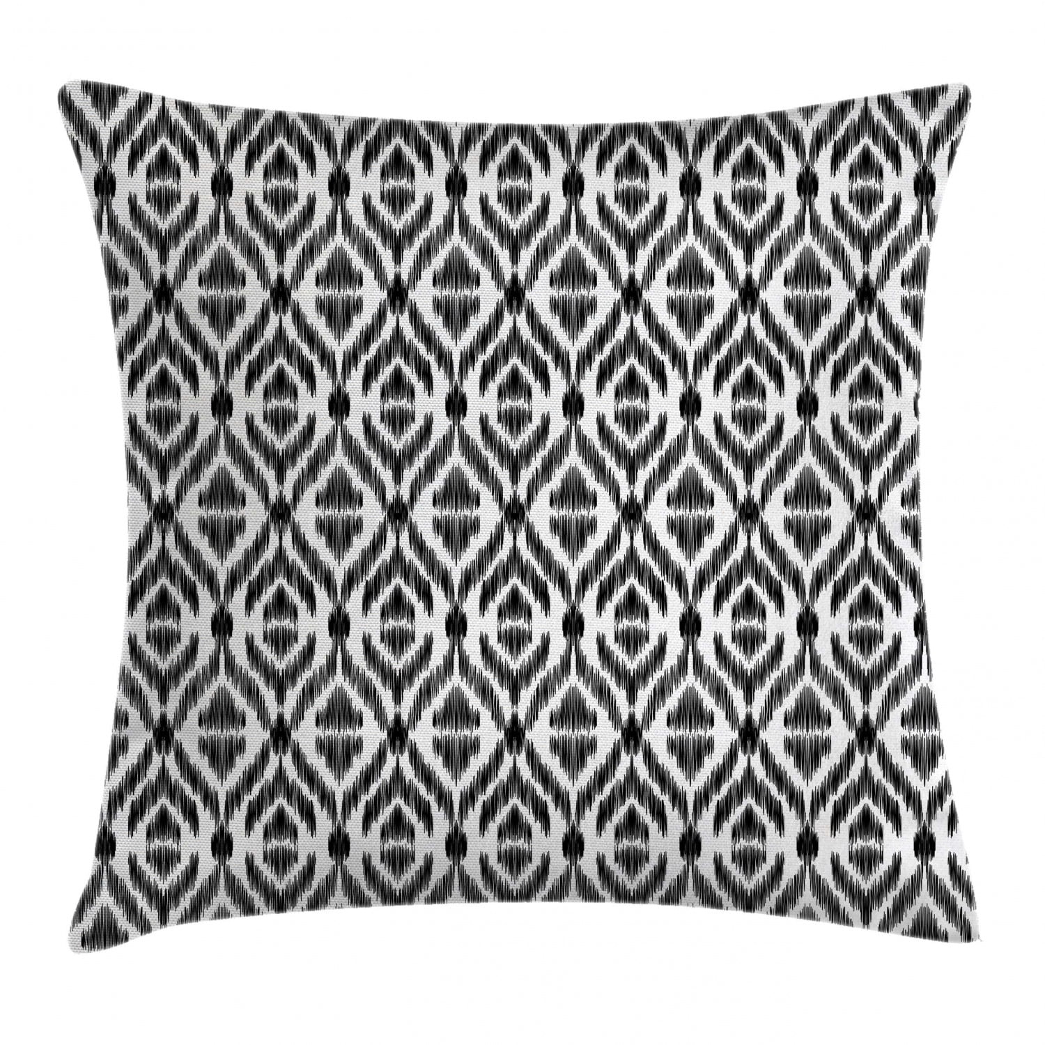 Tribal Throw Pillow Cushion Cover, Abstract Sketchy Like Rectangulars