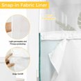 thumbnail image 6 of Turquoise Dragonfly No Hook Shower Curtain Waterproof, Bathroom Curtains with Snap in Liners and See Through Top Window, Country Gradient Black Animals Hotel Style Bathtub Curtains Shower 48"Wx72"L, 6 of 8