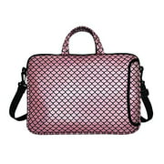 14-Inch Laptop Shoulder Carrying Bag Case Sleeve For 13" 13.3" 14 inch Macbook/Notebook/Ultrabook/Chromebook, Mermaid Scale (Pink)