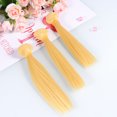 thumbnail image 2 of 5 Pcs 15cm Heat Resistant Straight Hair Wig Handcraft DIY Doll Wigs Weft Hair Extensions (Yellow), 2 of 8
