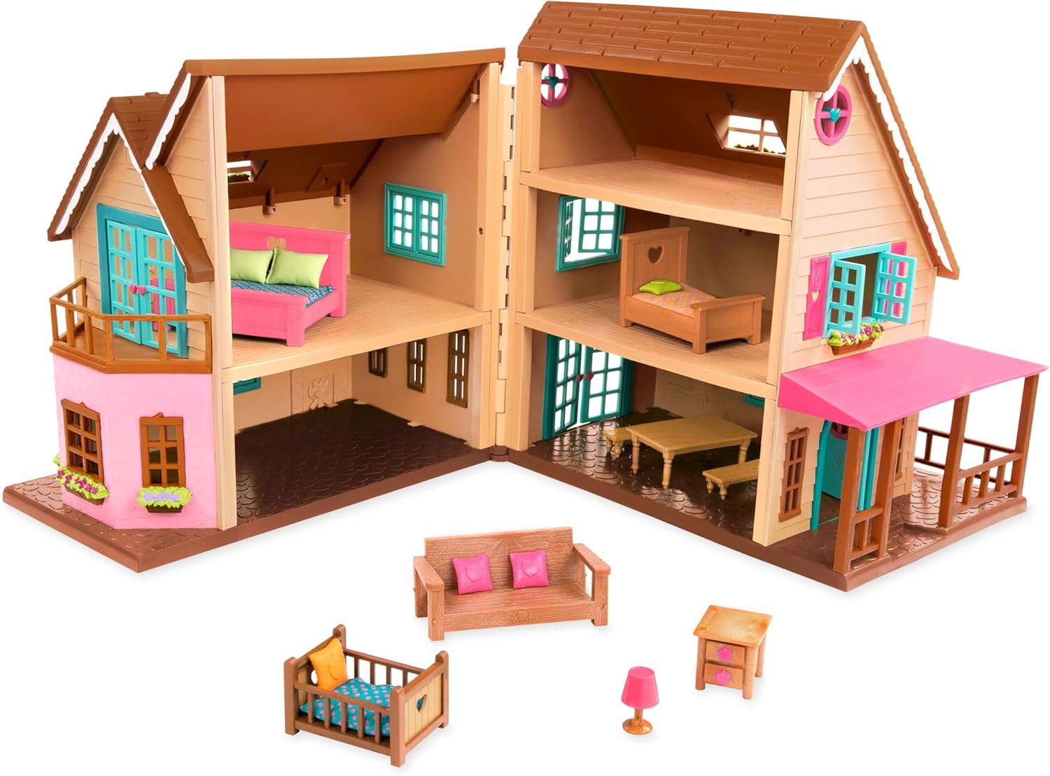 Lil Woodzeez Honeysuckle Hillside Cottage Toy House with