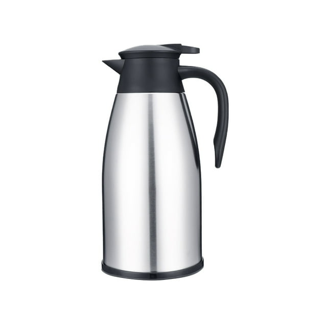Flasque Isotherme sous Vide à Double Paroi en Acier Inoxydable 2 L pour Conserver Boissons Chaudes et Froides, Thé, Café et Eau