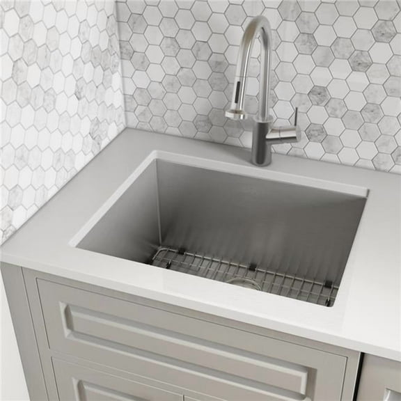 Ruvati Rvu6125 Forma 23" Undermount Single Basin Stainless Steel Utility Sink - Stainless