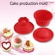 thumbnail image 3 of Hanperal - Juego de 3 cupcakes para hornear, molde gigante para cupcakes, molde de silicona para cupcakes, color rojo Adepaton LH-0723, 3 of 6