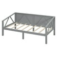 thumbnail image 3 of Aukfa Twin Size Bed Frame, Solid Wood Daybed with Slat Support for Kids Boys Girls, Gray, 3 of 8