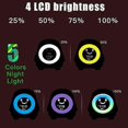 thumbnail image 2 of Kids Alarm Clock, Wake Up Light 5 Colors 5 Sounds Night Light Table Lamp Bedside Lamp Digital Alarm Clock, 2 of 5