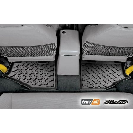 Bestop Jeep Molded Floor Mat Liner Rear Black 5151001 Fits select: 1997-2006 JEEP WRANGLER / TJ