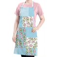 thumbnail image 5 of Pioneer Flower Floral Print Pattern Apron-Garden Aprons for Women with Pockets-Cotton Linen Waterproof Kitchen Cooking Gardening Aprons Adjustable for Kitchen,Cooking,BBQ and Salon 33x27 Inch, 5 of 7