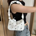 thumbnail image 3 of Bolso de cubo de PU para mujer, bolso de moda para mujer, bolso de mano, bolso de hombro (blanco), 3 of 6