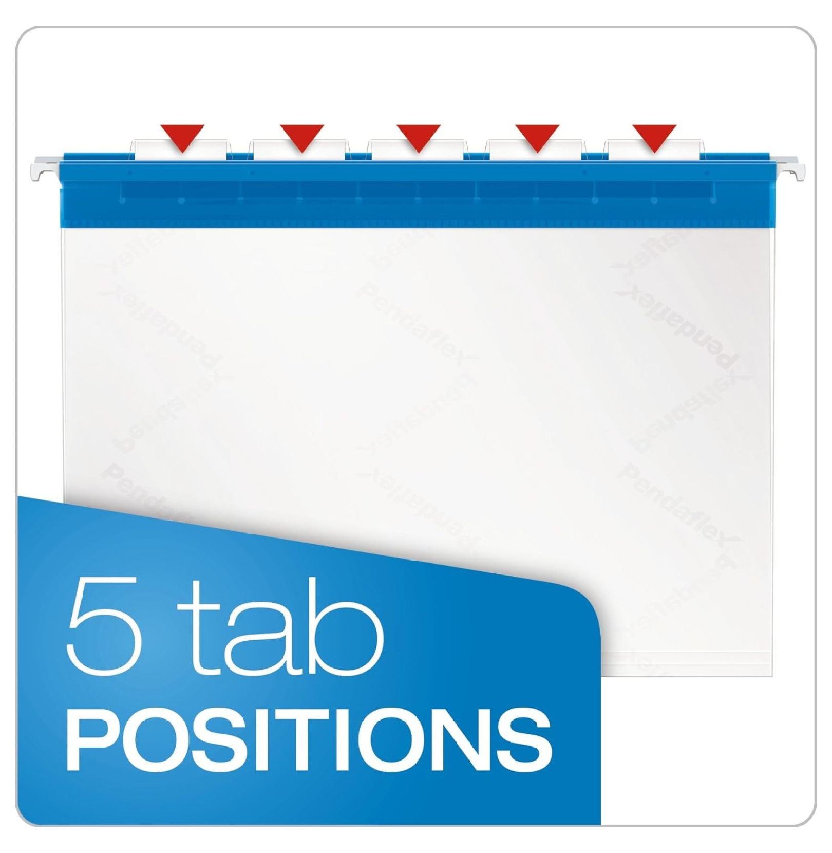 YfulYde 55708 Hanging File Folders, 1/5 Tab, Letter, Assorted Colors (Box of 25)