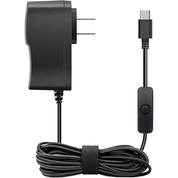 xixishop 5V 3A USB-C Power Supply with On/Off Switch, 15W Type-C Charger Adapter Compatible with Raspberry Pi 4 Model B (1GB/2GB/4GB/8GB) and Other 5V USB-C Devices, 3.3Feet