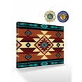 thumbnail image 2 of Turquoise Red Wall Art for Living Room,Canvas Picture Wall Decor for Bathroom Bedroom,Southwest American Native Abstract Pattern Painting Artwork for Office Kitchen Hallway Dining Room Decor 20"x24", 2 of 8