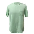thumbnail image 5 of MIXUE Shirts For Men Summer Knit Solid Color Mesh Hollow Out Round Neck Short Sleeve Casual Soft Basic Pullover Tops Tshirts Outwear,Green,L, 5 of 5