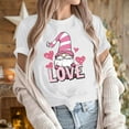 thumbnail image 6 of AGWOLF Valentine's Day Shirts for Women Cute Gnome Graphic Tees Loose Fit Short Sleeve Tshirts Casual Love Print Crewneck Tshirt Valentines Gifts for Women, 6 of 7