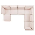 thumbnail image 4 of Modway Ardent 7-Piece Performance Velvet Sectional Sofa in Pink, 4 of 11