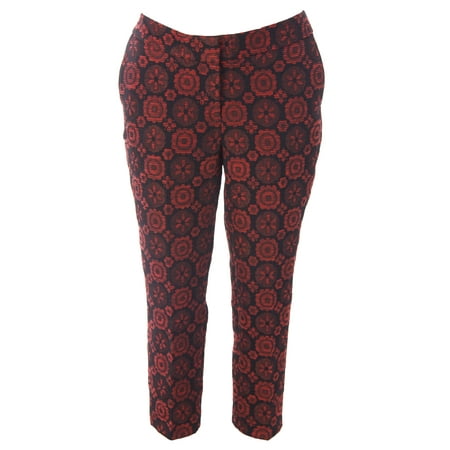 Boden Bootcut Trousers - BODEN Women's Net Style Bistro Crop Trousers Red/Black
