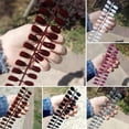 thumbnail image 3 of 24pcs Solid-Color False Nail Strips Long Ballet Nail Strips,W1B7 B6D5, 3 of 8