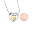 thumbnail image 5 of Anavia Floating Drop Heart Cremation Jewelry for Ashes Memorial Necklace Ash Urn Keepsake-[Silver - Gold], 5 of 6