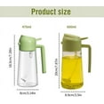 thumbnail image 4 of 2024 Upgrade Large 2 in 1 Glass Oil Sprayer & Dispenser,Oil Sprayer for Cooking, Olive Oil Dispenser Bottle for Kitchen,Food-grade Oil Mister for Air Fryer, Salad, Frying, BBQ (Green, 470ml), 4 of 5