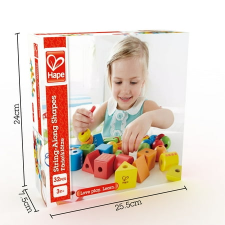 Hape String-Along Shapes Stacking Game, 32 Pieces