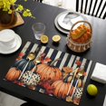 thumbnail image 4 of Halloween Pumpkin Boo Bat Linen Place Mats Set Of 4 12x18 Inch Halloween Table Mat Heat-Resistant Washable Durable Place Mat for Party Kitchen Dining Home Decor, 4 of 6