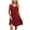 Wine, variant on biudgviw Summer Dresses for Women Sleeveless Flowy Tshirt Tank Sundresses Casual Pleated Crew Neck Beach Dress with Pockets