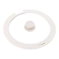 thumbnail image 3 of Tapa de silicona, cubierta superior de vidrio, accesorios de cocina, cubierta de vidrio, tapa de sartén de repuesto de silicona, sartén de Blanco M, 3 of 8