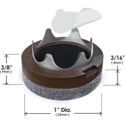 Slipstick GorillaFelt CB257-16, 1 Inch Round Chair Foot Tap-in Felt, High Grade Chair Glide and Floor Protection, CB257-16, Set of 16 Pad