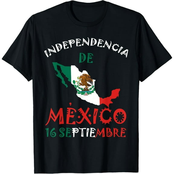 Mexican flag 16th September Mexico Independence Day T-Shirt100% cotton short-sleeved shirt for both men and women
