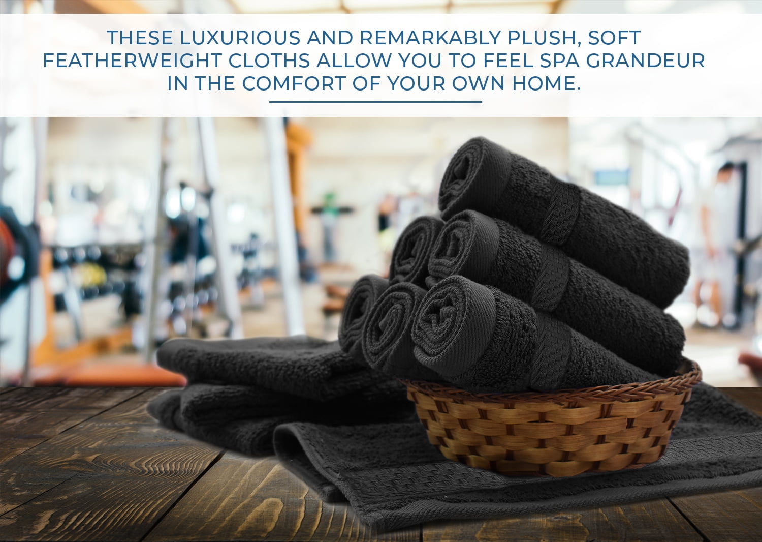 Dan River Washcloth for Face 12 pack Soft Absorbent and Quick Drying Durable Cotton Face Towel - Black