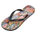 thumbnail image 2 of YAZAOOSummer Flip Flops Creatively Colorful Floral Fiesta Simple Beach Sandals, 2 of 8