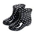 thumbnail image 4 of Women's Multi Color Printed PVC Ankle Rain Boots Glossy Waterproof Short Footwear, 4 of 6