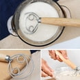 thumbnail image 3 of Batidor de masa danés, mezclador de pan manual de estilo holandés de acero inoxidable batidor de masa herramienta perfecta para hornear para pastelería o pizza, 3 of 5