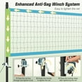 thumbnail image 7 of Spaco Portable Outdoor Volleyball Net Set, Outdoor Sports Anti-Sag Winch Heavy-Duty for Play, Green, 7 of 7