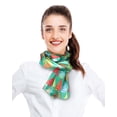 thumbnail image 3 of CBC Crown Women's Lightweight Christmas Tree Printed Christmas Themed Silk Feeling 13" x 60" Scarf, 3 of 4