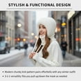 thumbnail image 6 of 3 in 1 Beanie Hat for Women, Beanie Mask, & Scarf in One, Cold Resistant Hats, Windproof Warm Snow Cap, 6 of 8