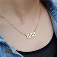 thumbnail image 3 of Minnieouse Number Charm Necklace Golden Women Universal Steel Jewelry Accessories Choker Chain Stainless Ladies Neck Long Type3 NO3 Minnieouse AP007130-08, 3 of 6