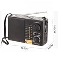 thumbnail image 3 of Radio Del Tiempo AM FM SW Radio de emergencia Linterna LED Radio solar portátil para acampar al aire libre, 3 of 8