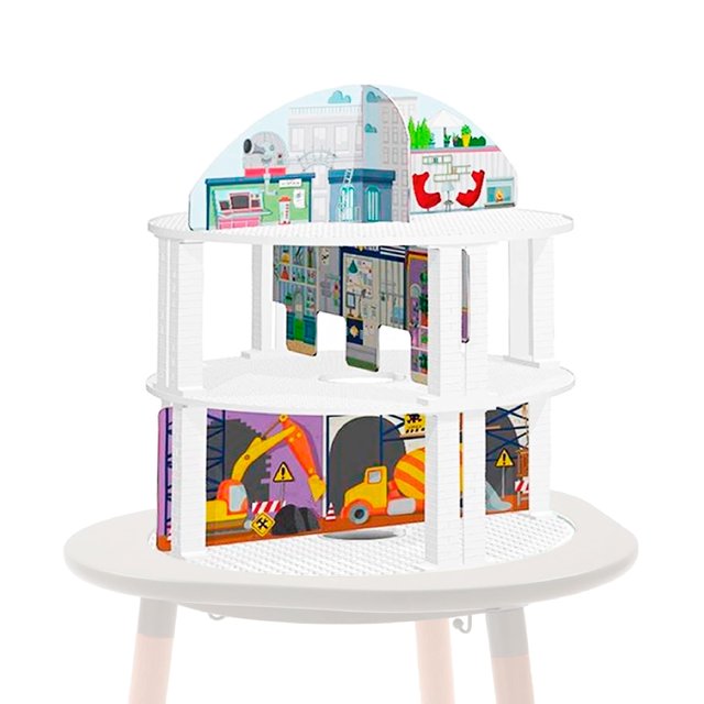 Juega a Table Stokke Mutable Bricks Tower Scenario City durante más de 3 años