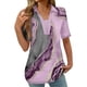 thumbnail image 1 of Tops Cortos para las Mujeres Blusas Impresas Manga Corta Turndown Collar Camiseta, Tops de Blusa para las Mujeres Casual, 1 of 5