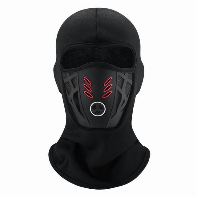 A Winter Warm Full Face Mask For Motorcycle Riding Cycling Ski Windproof Soft Balaclava For Cold Weather Outdoor Activities One Size Red Black