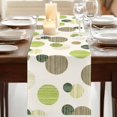 thumbnail image 3 of Table Runners 90 Inches Long Dress Scarves, Abstract Geometric Farmhouse Coffee/Dining/Kitchen Table Runner for Living Room, Farmhouse Vintage Polka Dot Green 13x90 Inch, 3 of 9