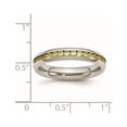 thumbnail image 6 of Chisel Stainless Steel Polished 4mm November Yellow CZ Ring, 6 of 7