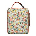 thumbnail image 6 of Tropical Flower and Leaves Insulated Lunch Box Student Reusable Lunch Bag with Front Pocket Cooler Tote Bag Work Hiking, 6 of 6