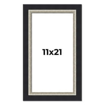 11x21 Frame Black Real Wood Picture Frame Width 2.25 Inches | Interior Frame Depth 0.5 Inches |